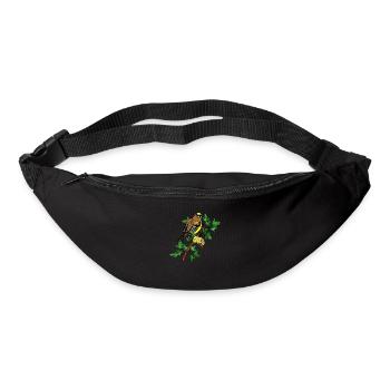 Oiseau coloré - Sac banane - noir - Devant