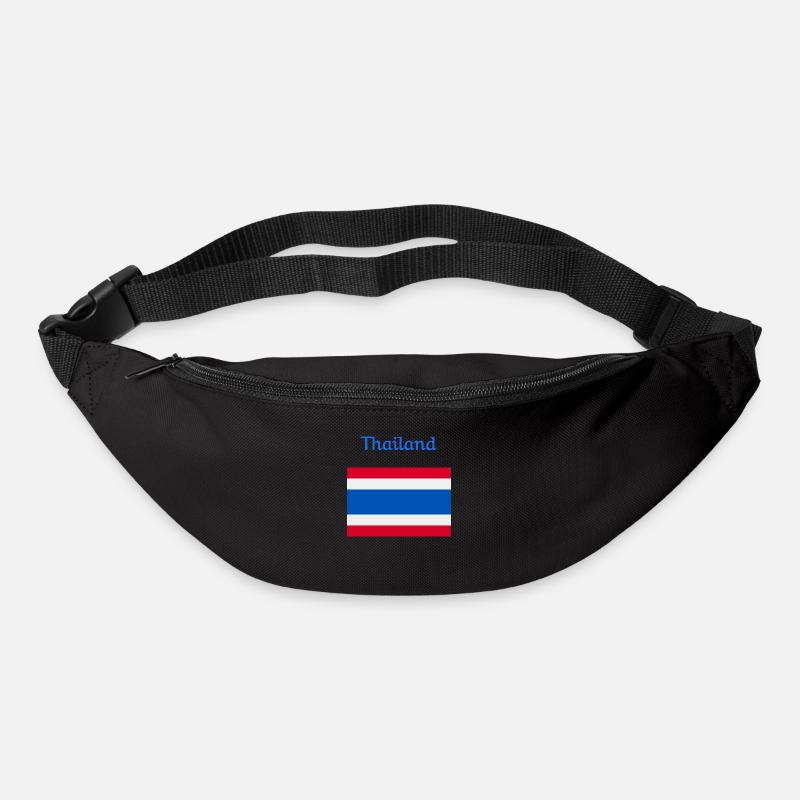 Drapeau de la Thaïlande - Sac banane - noir