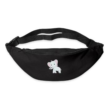 Elefant niedlich - Gürteltasche - Schwarz - Vorne