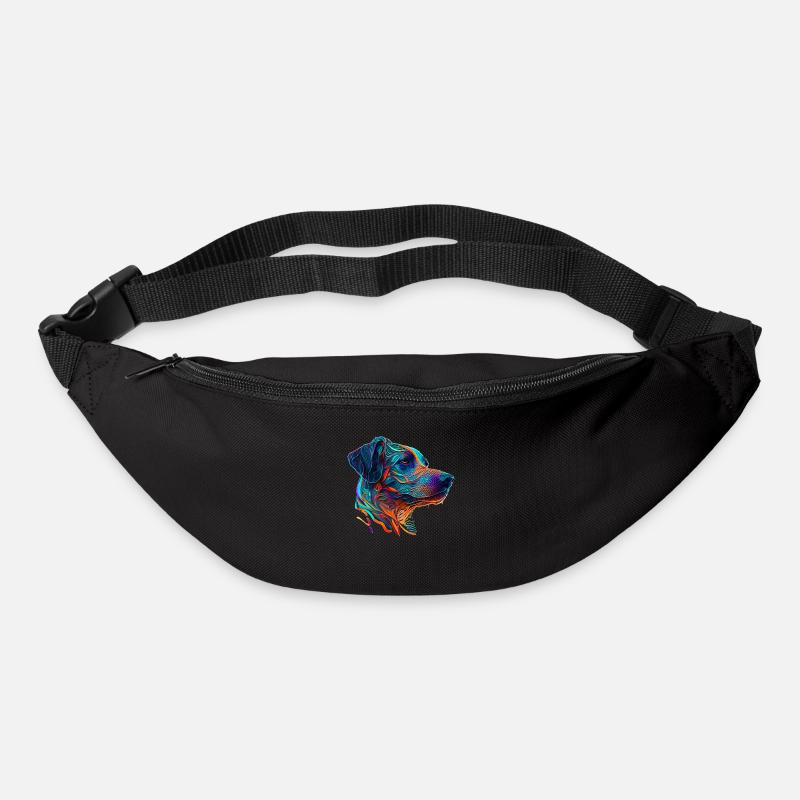 Rhodesian Ridgeback Hunderasse Vector Hund in bunt - Gürteltasche - Schwarz