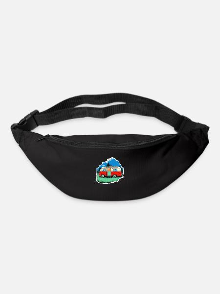vintage camper car - Gürteltasche - Schwarz