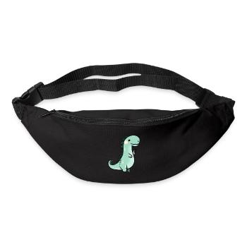 Cute crayon dinosaur - Bum bag - black - Front