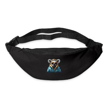 Ours koala de style urbain | Amoureux des koalas - Sac banane - noir - Devant