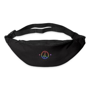 lgbtq Pride 2023 Peace Heart - Gürteltasche - Schwarz - Vorne