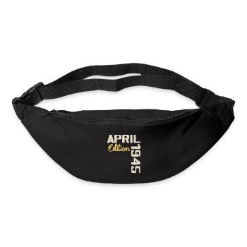 Anniversaire 79 Ans Avril 1945 Cadeau Anniversaire - Sac banane - noir - Devant