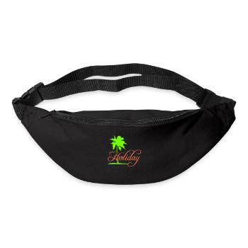 Holiday Palme Text Spruch Urlaub Erholen Reisen - Gürteltasche - Schwarz - Vorne