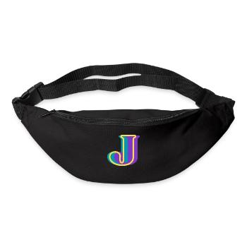 Mehrfarbiger Buchstabe j - Gürteltasche - Schwarz - Vorne