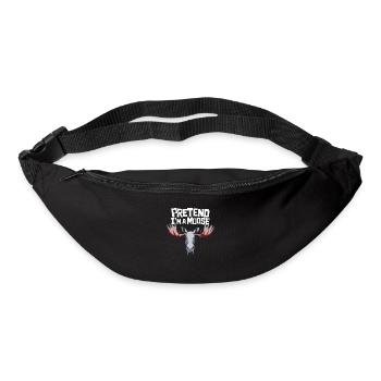 Funny moose saying - Bum bag - black - Front