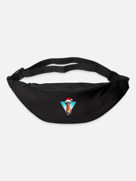 Erdmännchen X-Mas Meerkat Weihnachten - Gürteltasche - Schwarz