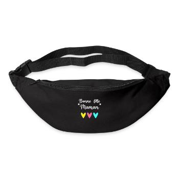 BONNE FÊTE MAMAN. MAMAN. FÊTE DES MÈRES. JE T'AIME - Sac banane - noir - Devant