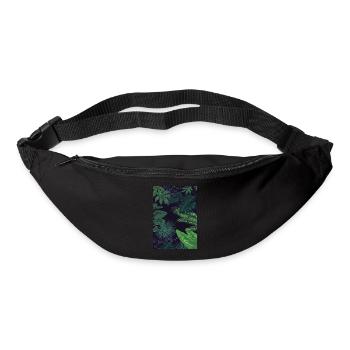 Tropische Blätter - Gürteltasche - Schwarz - Vorne