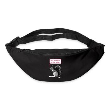 Geh mir nicht auf die Nüsse - Gürteltasche - Schwarz - Vorne