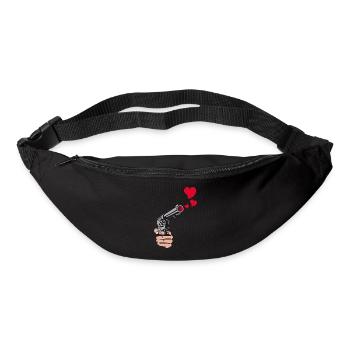gunshot hearts - Sac banane - noir - Devant