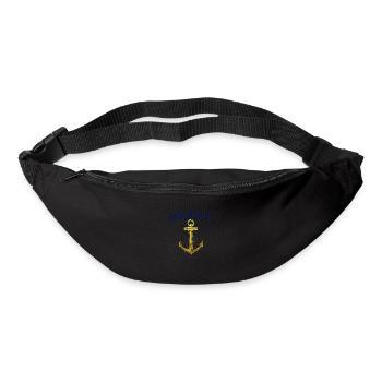 Bride with anchor motif bachelor gift - Bum bag - black - Front