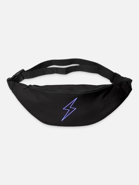 Neon Lightning Bolt - Bum bag - black