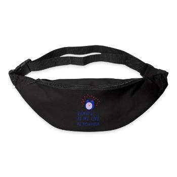 ciation demain leve bonheur reveil sonne - Sac banane - noir - Devant