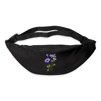 Blue flowers - Bum bag - black - Front