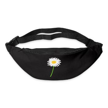 Blume Gänseblümchen mit Stiel - Gürteltasche - Schwarz - Vorne
