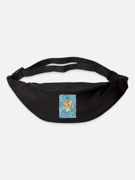 Kätzchen van Gogh - Gürteltasche - Schwarz