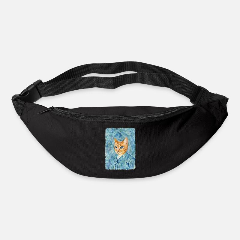 Kätzchen van Gogh - Gürteltasche - Schwarz