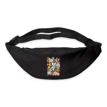 Le pouvoir des fleurs et la paix II - Sac banane - noir - Devant