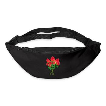 Bouquet de fraises - Sac banane - noir - Devant