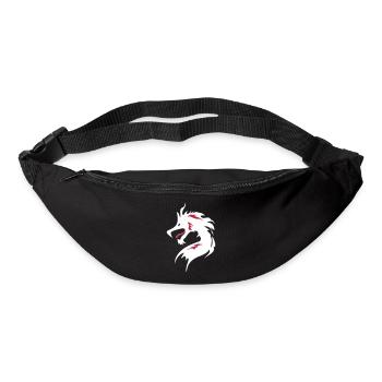 ❤️👄🐉Dragon en caractère chinois-Dragon d'amour- 龍 - Sac banane - noir - Devant
