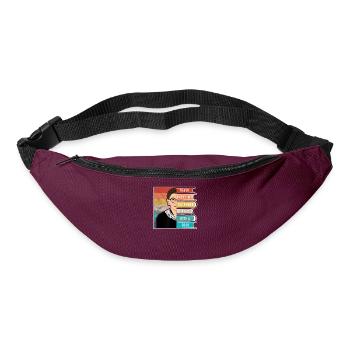 Never Underestimate The Power of A Girl With Book - Bum bag - burgundy - Front