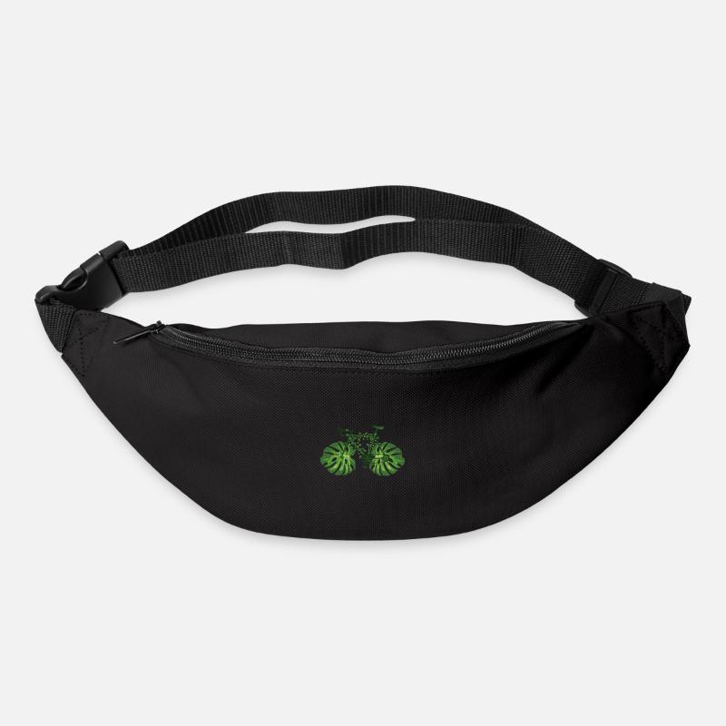 Comic - Bicycle Nature Leaf Green - Bum bag - black