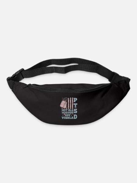 PTSD Not All Wounds are Visible - Bum bag - black