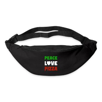 PEACE LOVE PIZZA - Gürteltasche - Schwarz - Vorne