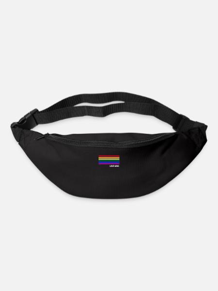 lgbtq, lgbt, gay pride, schwul, regenbogen, pride - Gürteltasche - Schwarz