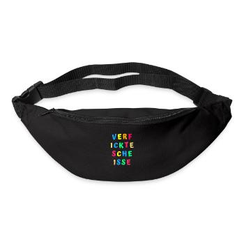 Beleidigung scheiße vulgär gemein lustig humor - Gürteltasche - Schwarz - Vorne