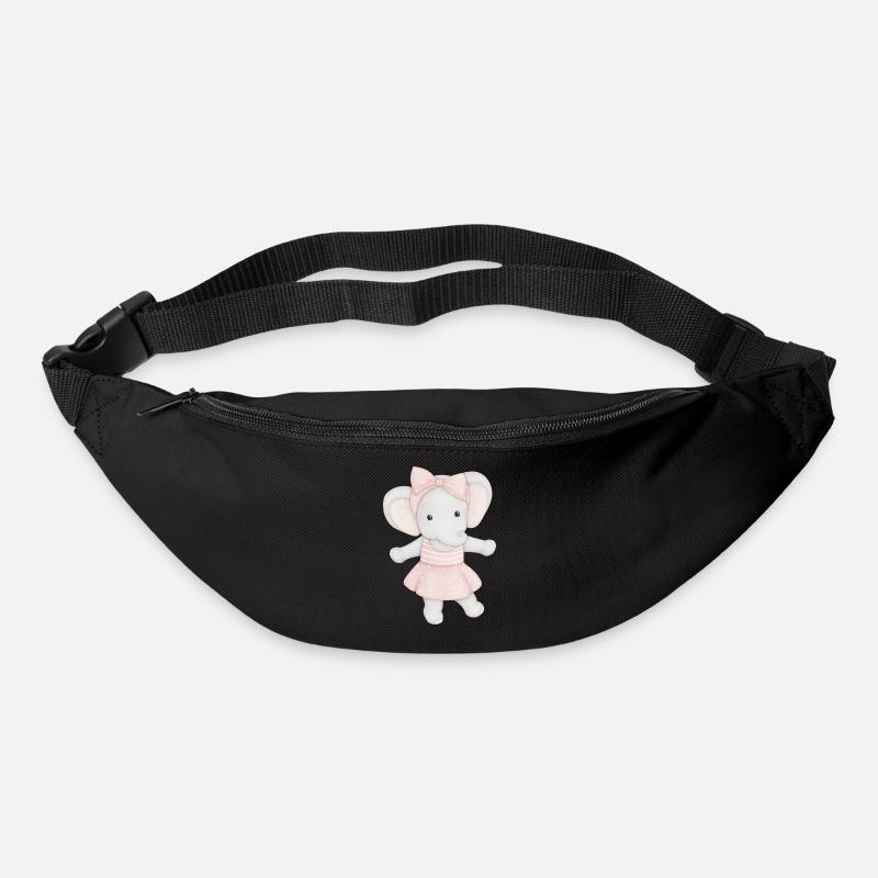 cute elephant as ballerina - Bum bag - black