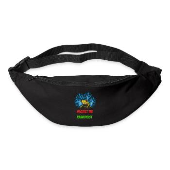 Protect the rainforest - Bum bag - black - Front
