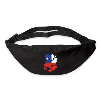 Chili Drapeau Amérique du Sud Drapeau Chili Vintage - Sac banane - noir - Devant