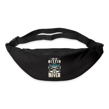 Kanu Kanut Kanutin Kanufahrer - Gürteltasche - Schwarz - Vorne