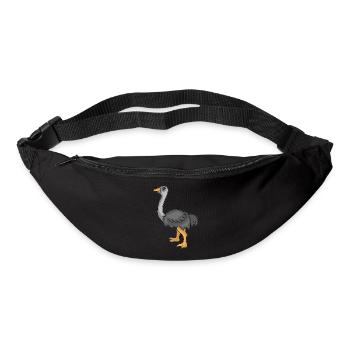 Strauß / Emu - Gürteltasche - Schwarz - Vorne