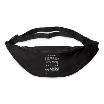 school writing awesome cool statement write blog - Bum bag - black - Front