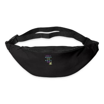 Only music can save us Musical notes World peace - Bum bag - black - Front