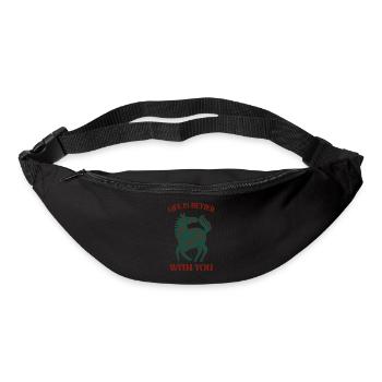 Pferde-Liebe - Gürteltasche - Schwarz - Vorne