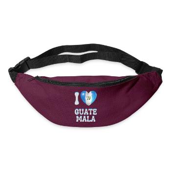 Ich liebe Guatemala - Gürteltasche - Burgunderrot - Vorne