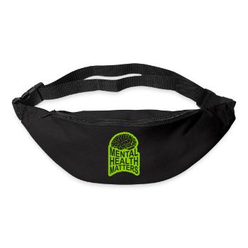 la santé mentale compte citation - Sac banane - noir - Devant