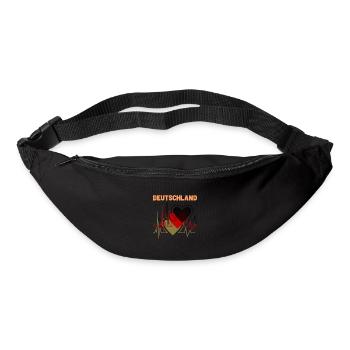 Herzschlag Deutschland - Deutschland Liebhaber - Gürteltasche - Schwarz - Vorne