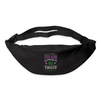 électricien électricien craft boys cool design - Sac banane - noir - Devant