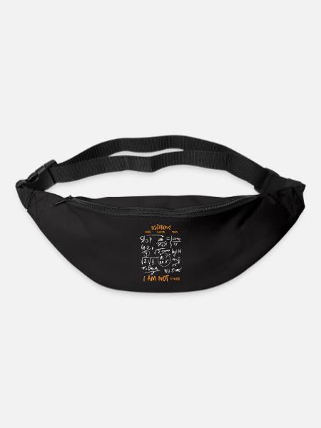 Mathematik Gleichungen - Gürteltasche - Schwarz