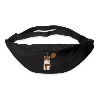 Geburtstag feiern Hamster Comic - Gürteltasche - Schwarz - Vorne
