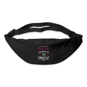 alien loving kid area51 anniversaire cadeau idée - Sac banane - noir - Devant