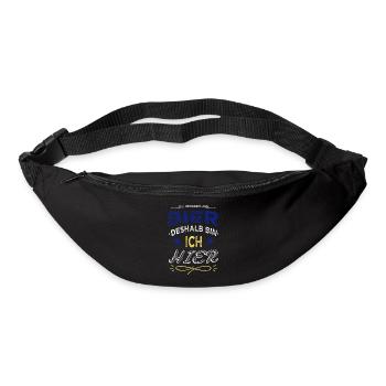 geburtstagsgeschenkidee kneipensport terrier - Gürteltasche - Schwarz - Vorne