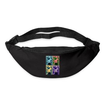 Chien Pop Art - Sac banane - noir - Devant
